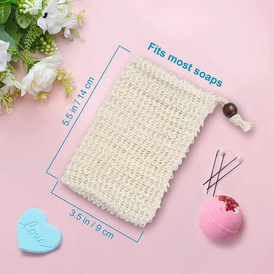 Soap Foaming Net Mesh Bags Shower Bath Soap Bag Body Cleaning Bubble Helper Mesh Washing Tool Home Bathroom Exfoliating Supplies