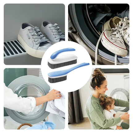 Lot de 2 brosses à linge anti-taches pour chaussures , pour vêtements en tissu - E-menage