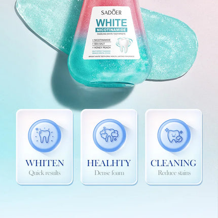 Niacinamide Toothpaste Whitening Teeth Remover Stain Cleans Teeth and Mouth Fresh Breath Toothpaste 220g