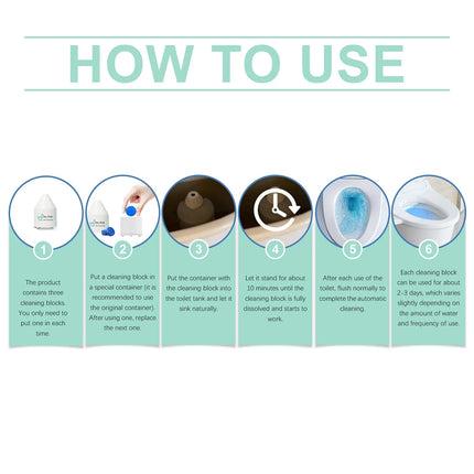 Toilet Bowl Cleaner, Crazy Klean Toilet Cleaner, Automatic Refreshes Toilets, Long-Lasting Cleane Fresh Scent,Toilets Water Trea