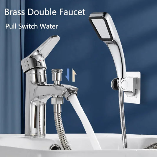 Bathroom Wash Faucet Single Hole Basin Faucet with Shower Sink Basin Wash Basin Bathroom Accessories