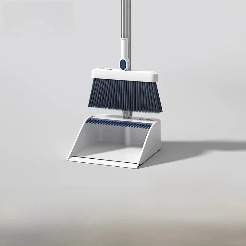 Medium-Sized Thickened and Widened Upgraded Foldable Broom and Dustpan Set Durable, Non-Stick, Easy To Clean, Convenient Storage