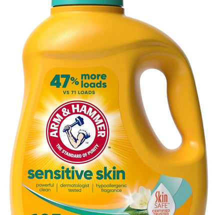 Sensitive Skin Liquid Laundry Detergent, Fresh Scent, 105 fl oz, 105 Loads