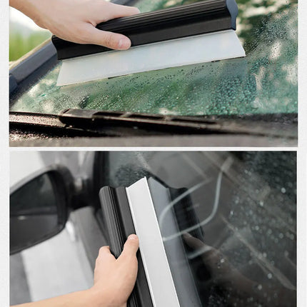 SEAMETAL Car Flexible Soft Silicone Water Wiper Car Window Cleaning Glass Scraper Handy Squeegee Auto Blade Clean Scraping Tools