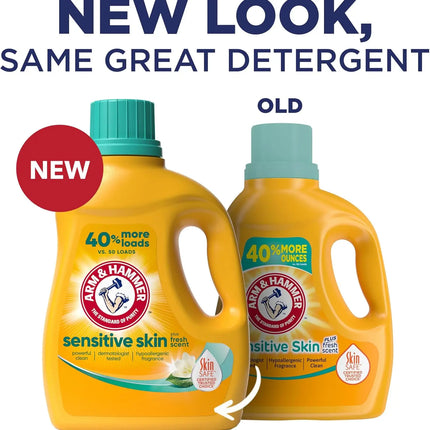 Sensitive Skin Liquid Laundry Detergent, Fresh Scent, 105 fl oz, 105 Loads