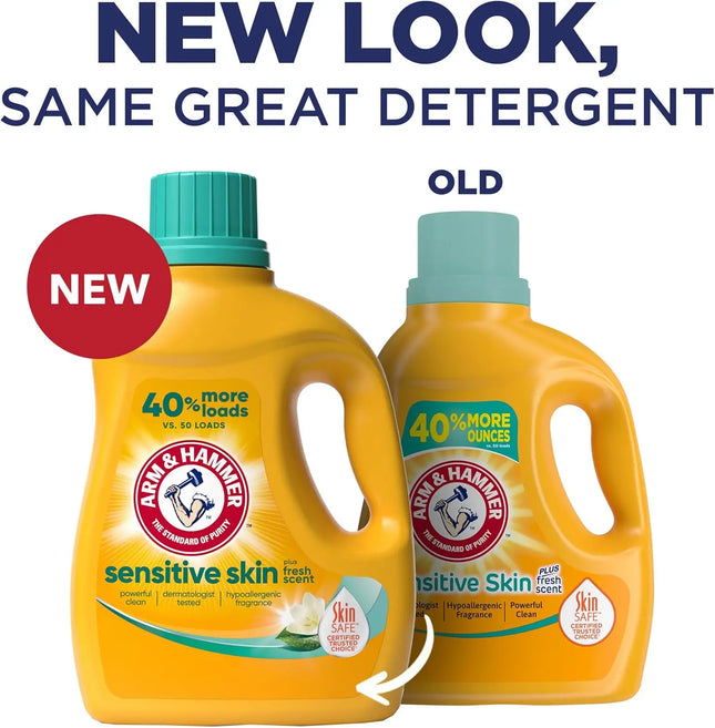 Sensitive Skin Liquid Laundry Detergent, Fresh Scent, 105 fl oz, 105 Loads