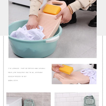 Thickened Wash Board with Soap Holder Design Laundry Boards Dirty Clothes Underwear Lingerie Cleaning Hand Wash Laundry Boards - E-menage