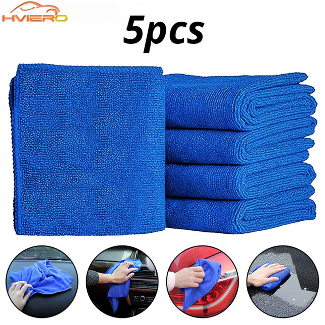 Lot de 5 serviettes absorbantes en microfibre épaisse 25 x 25 cm - E-menage
