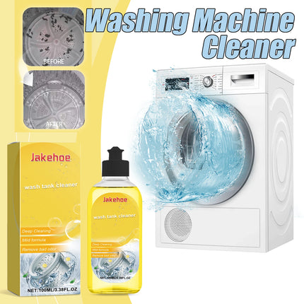 Nettoyant pour Machine à Laver JAKEHOE – Nettoyage en Profondeur Anti-Odeurs et Anti-Bactérien | Élimine la Saleté et le Calcaire | Formule Écologique, Fraîcheur Durable – 100 ml