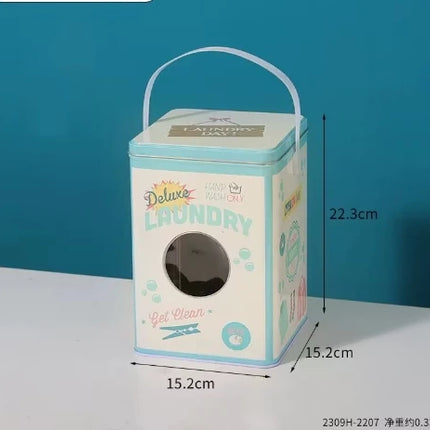 Storage Bucket for Household Laundry Detergent with Lid Hand-held Creative Storage Box Exquisite and Small Furniture Ornaments - E-menage