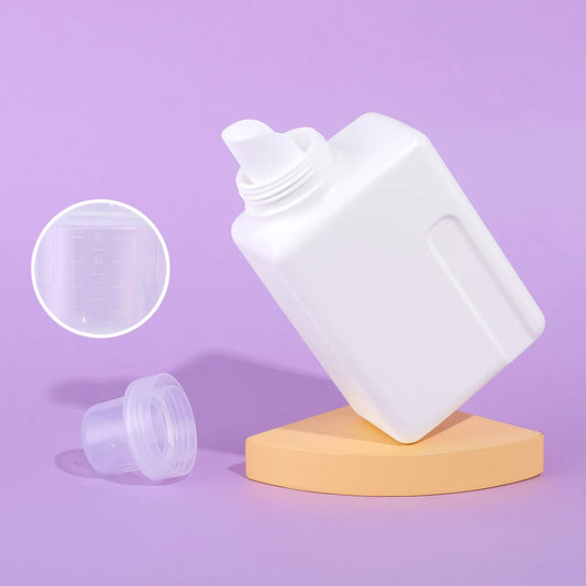 Bouteille de lessive vide blanche de 500 ml avec poignée verticale - E-menage