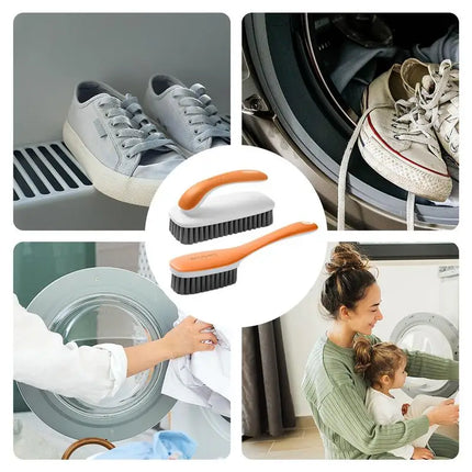 Lot de 2 brosses à linge anti-taches pour chaussures , pour vêtements en tissu - E-menage
