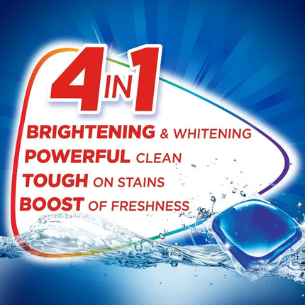 4-in-1 Laundry Detergent Pacs Mountain Breeze 70 Loads High Efficiency Stain Lifting Brightening Compact Easy Clean Rinses Low