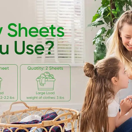 Travel Laundry Detergent Sheets 300 Loads Eco-friendly Washing Detergent Sheets Plastic-Free Washer Sheets, Fresh Linen