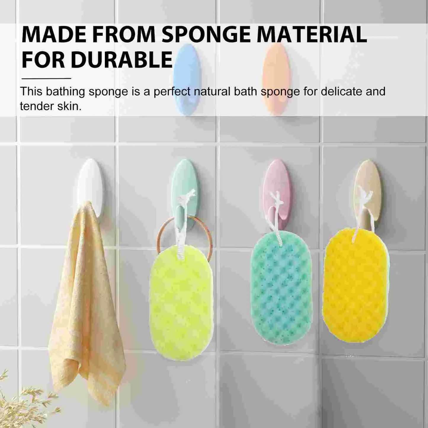 3 Pcs Oval Body Brush Child Bathtub Luffa Wipe Bathing Scrubbers Exfoliating Sponge