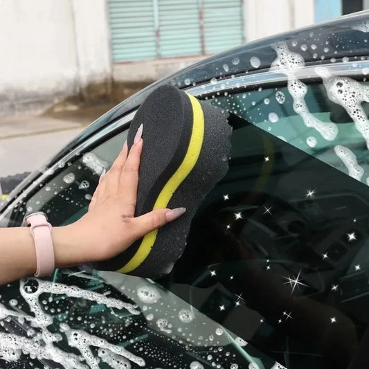 Wash Sponge 3-layer of High-density Water Absorption and Wear-resistant Honeycomb Car Sponge Wipe 8-shaped Comfortable Grip