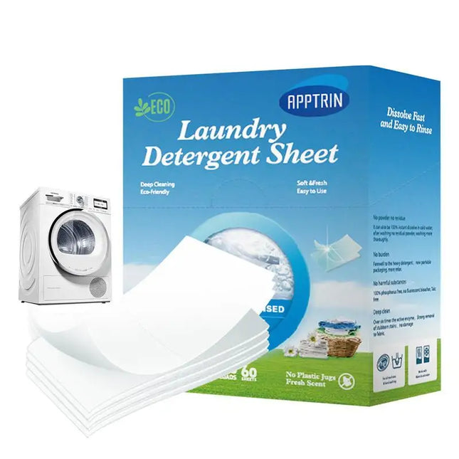 Lot de 60 lessives écologiques en feuilles de savon - E-menage