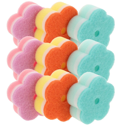 10 Pcs Premium Sponge Cloths Kitchen Durable Non Toxic Cleaning Scrubber Dishwashing Pad Scouring Cloth Washable Reusable Soft