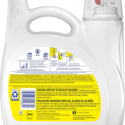Lessive Liquide Tide Sensitive – Sans Parfum ni Colorant – 3,3 L (117 oz), 89 Lavages | Hypoallergénique, Douce pour la Peau, Efficace à l’Eau Froide, Compatible HE