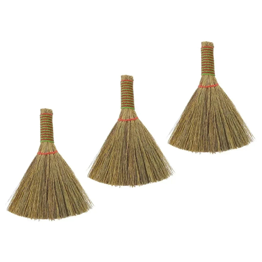 Handwoven Natural Straw Broom Eco Friendly Vintage Style Soft Bristles Cleaning Tool for Hardwood Floors Delicate Surfaces Home