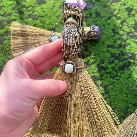 Enchanting Mini Crystal Witch Broom