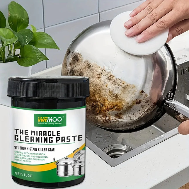 Pâte nettoyante multi-usages pour éliminer les taches tenaces et la rouille des casseroles et poêles - E-menage