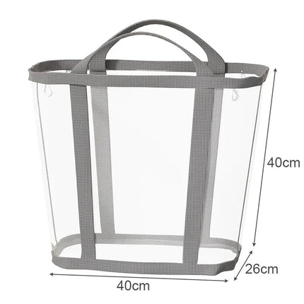 Panier à linge avec poignée, en nylon respirant, pliable et portable, pour vêtements sales - E-menage