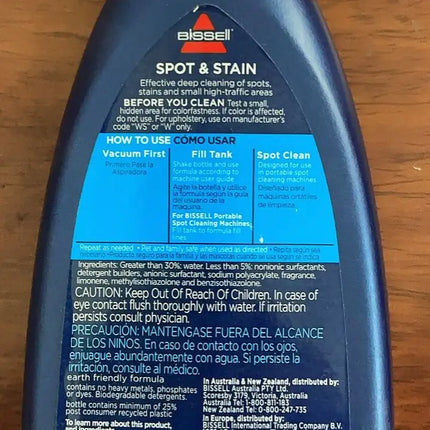 Liquid vacuum cleaner cleaning solution
