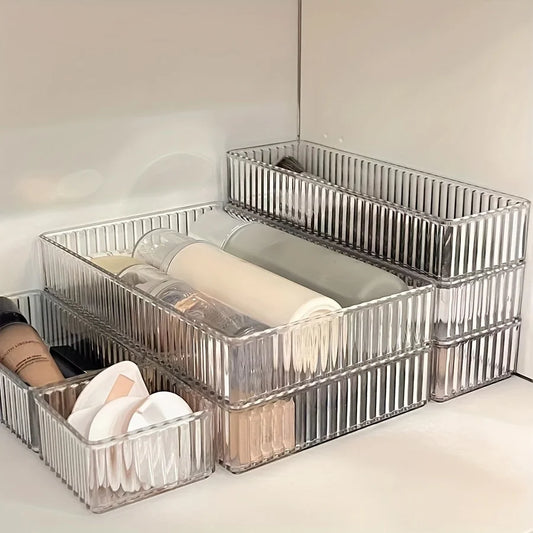 (3 s models and 3 m models) Cosmetic storage box, drawer storage box, drawer organizer, suitable for dressing tables and jewelry