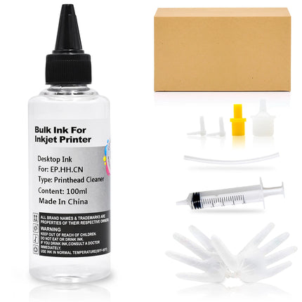 Fluide de nettoyage pour imprimante à jet d’encre – Nettoyant pour tête d’impression Canon, HP, Epson | Entretien et déblocage d’encre séchée – 100 ml – Bandes Faciles