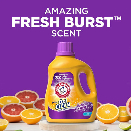Liquid Laundry Detergent 128 Loads, 166.5 oz - Fresh Scent, High Efficiency, Stain Removal, Large Family, Everyday Use