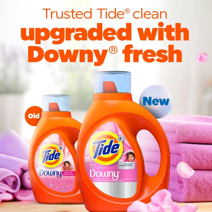 Ultra Downy Liquid Laundry Detergent April Fresh Scent Easy-Pour Cap Stain Lifting Heavy-Duty Color Safe 21 Loads 30 fl oz
