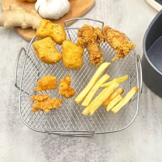 Air Fryer Grille Suitable For Air Fryers Oven Grill Stainless Steel Stackable Grill Kitchen Utensils Cook Multiple Foods