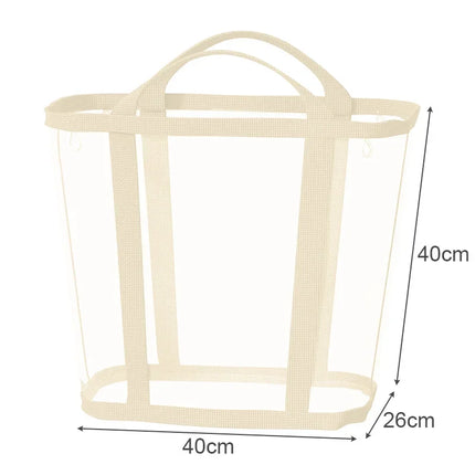 Panier à linge avec poignée, en nylon respirant, pliable et portable, pour vêtements sales - E-menage