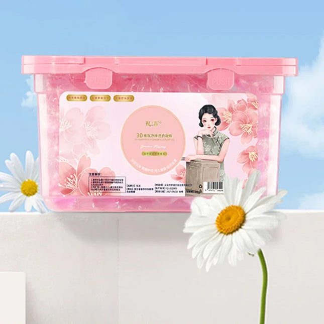 Kit de lessive 3 en 1, 80 pièces, nettoyage en profondeur, parfum durable - E-menage