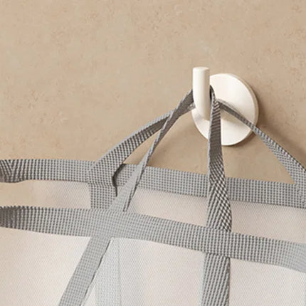 Panier à linge avec poignée, en nylon respirant, pliable et portable, pour vêtements sales - E-menage