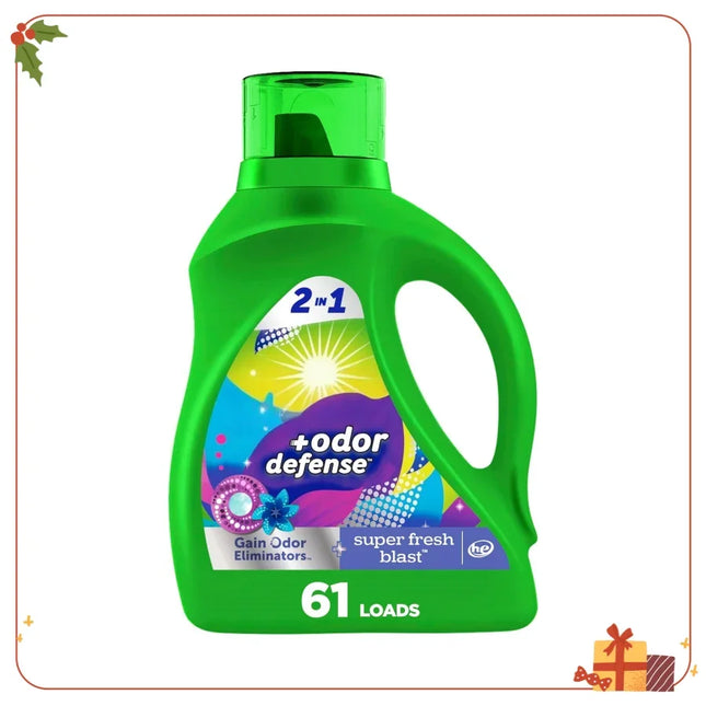 Odor Defense HE Laundry Detergent, Super Fresh Blast - 88oz