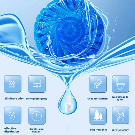 Toilet Bowl Cleaner Tablets Automatic Toilet Tank Long-Lasting Cleaners Stains Remover Bathroom Safe Descaling Deodorizing S3U0