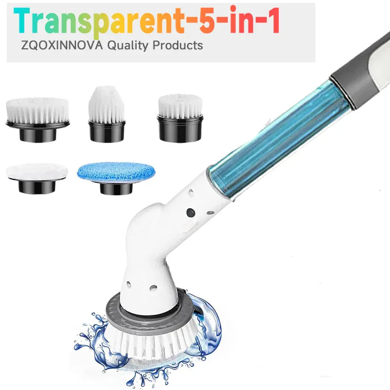 Brosse de Nettoyage Électrique Sans Fil 7 en 1 – Brosse Rotative Puissante Multi-Usages pour Cuisine, Salle de Bain, Sols & Vitres | Nettoyeur Ménager Rechargeable avec Écran Intelligent LCD/LED