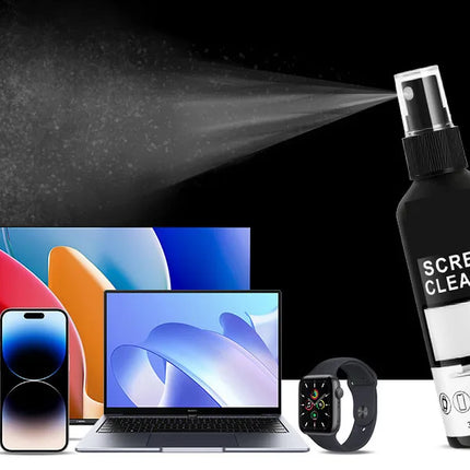 Screen Cleaner Spray Kit-Glass Cleaner Spray and Microfiber Cleaning Cloth,Suitable for a variety of Glass,Glasses,Camera Lenses