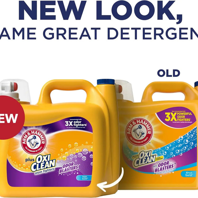 Liquid Laundry Detergent 128 Loads, 166.5 oz - Fresh Scent, High Efficiency, Stain Removal, Large Family, Everyday Use