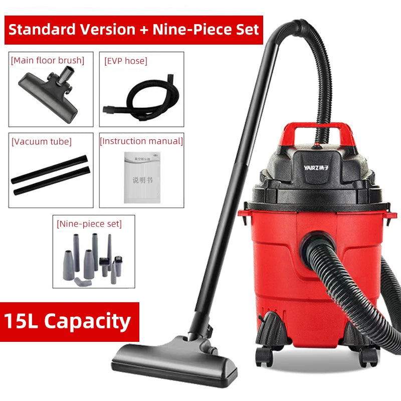Multifunctional Vacuum Cleaner Handheld Bucket Vacuum Cleaner Dust Collector Strong Suction Wet And Dry Blowing Three-Purpose Va