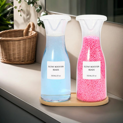 Lot de 2 distributeurs de lessive liquide avec plateaux - E-menage