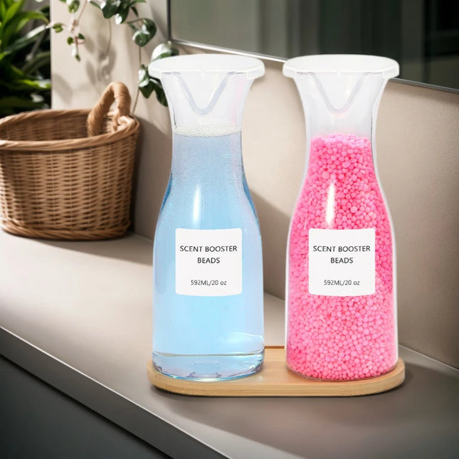 Lot de 2 distributeurs de lessive liquide avec plateaux - E-menage