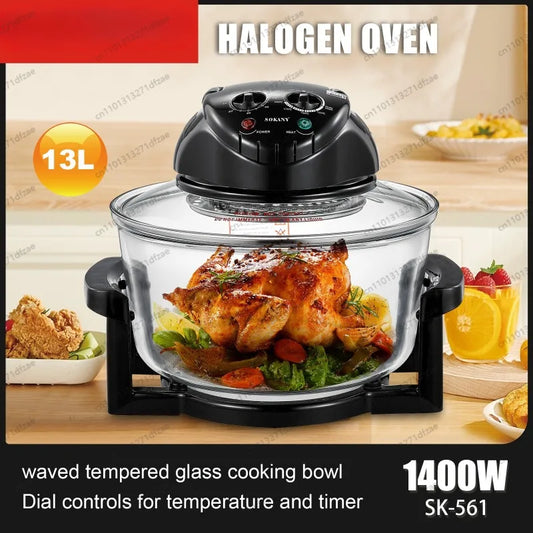 Household Microwave Heating Electric Furnace 13L Visual Fryer