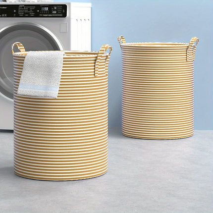 Panier à linge épais et haut avec poignées - E-menage