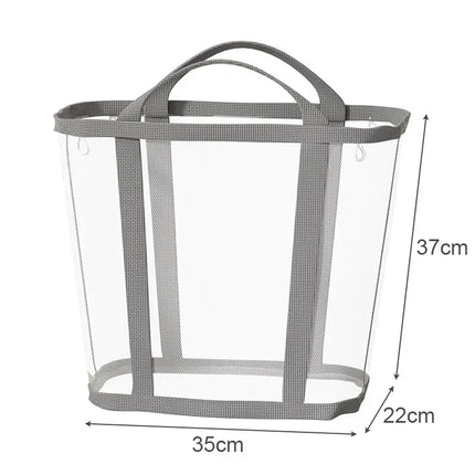 Panier à linge avec poignée, en nylon respirant, pliable et portable, pour vêtements sales - E-menage