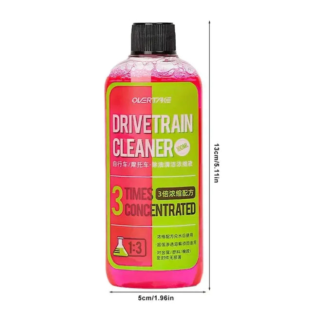 Nettoyant Chaîne de Vélo Puissant – Dégraissant Professionnel Concentré 100/350 ml | Spray Nettoyant Transmission, Cassette, Plateau & Dérailleur | Anti-Rouille, Anti-Usure