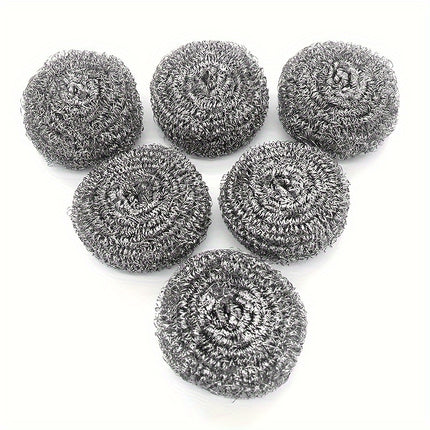 Lot de 6 éponges à récurer en acier inoxydable