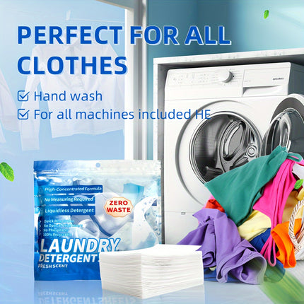 Ultra-Concentrated Laundry Detergent Sheets - 240/300/360pcs, Sustainable & Plastic-Free, Powerful Stain Removal, Perfect for Home, Dorm, Travel & Hotels